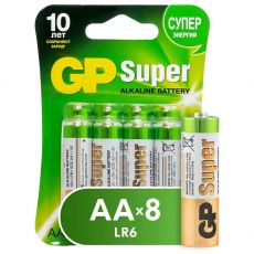 Батарейка GP Super Alkaline 15A LR6 AA, 8 шт.