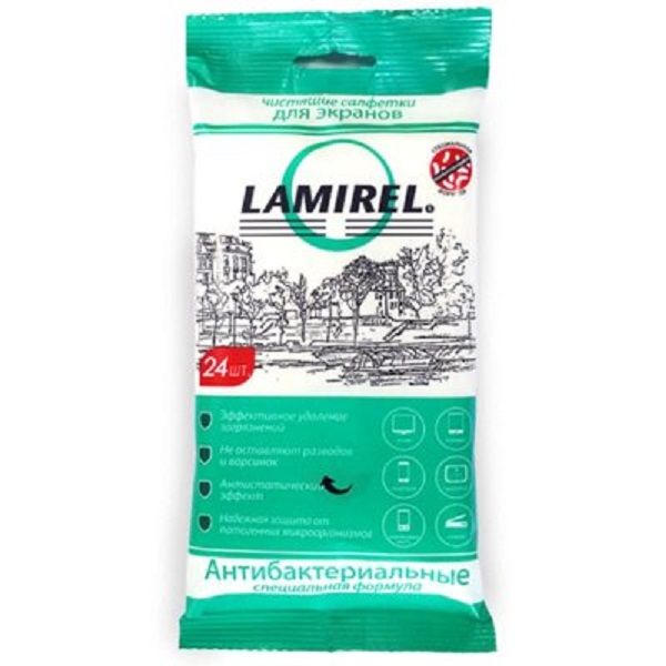 Чистящие салфетки Lamirel LA-21617 24 шт. экран, оптика